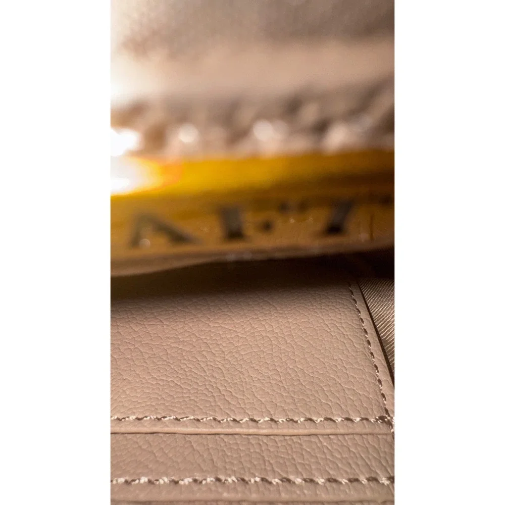 Antik Kraft Taupe Vegan Leather Hobo‎ Bag Gold Metal Handle Crossbody EUC 5x7x4